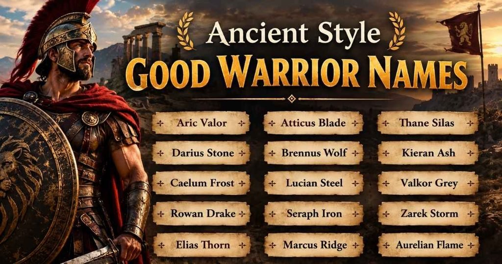 Ancient Style Good Warrior Names