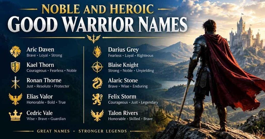 Noble and Heroic Good Warrior Names