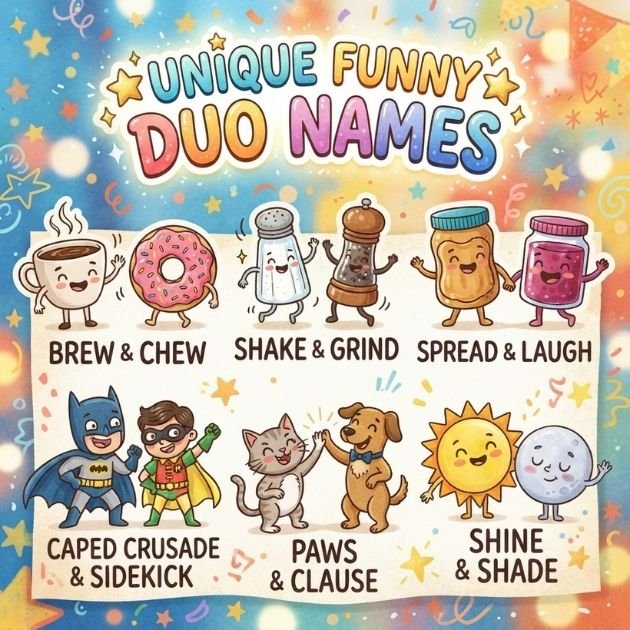 🌟 Unique Funny Duo Names