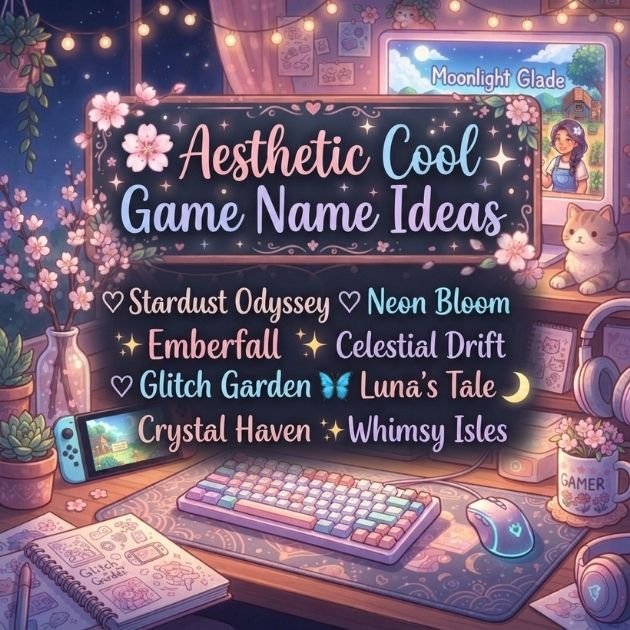 🌸 Aesthetic Cool Game Name Ideas