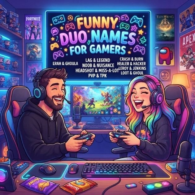 🎮 Funny Duo Names for Gamers