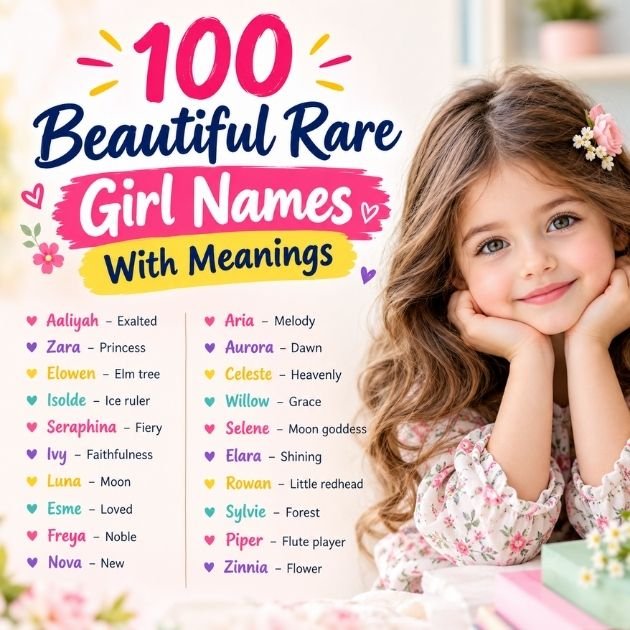 100 Beautiful Rare Girl Names With Meanings