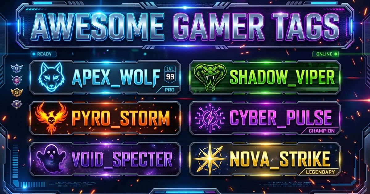 Awesome Gamer Tags