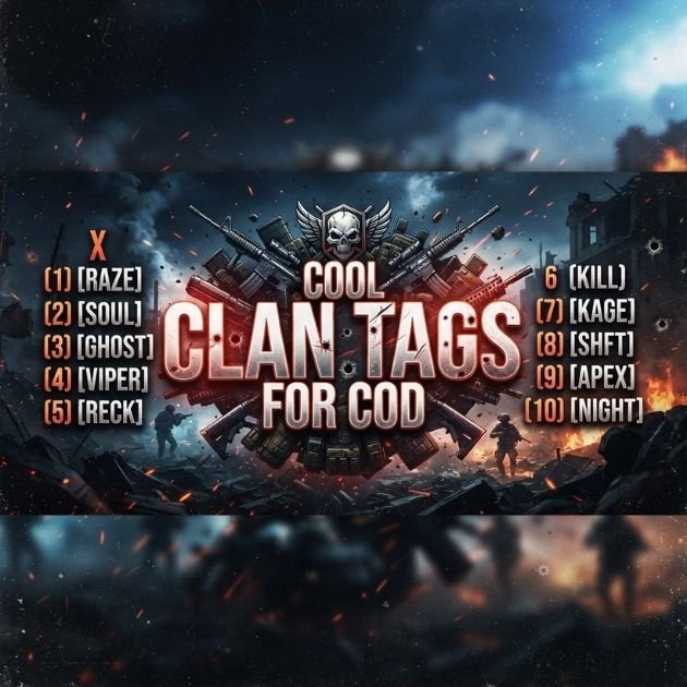 Cool Clan Tags for COD