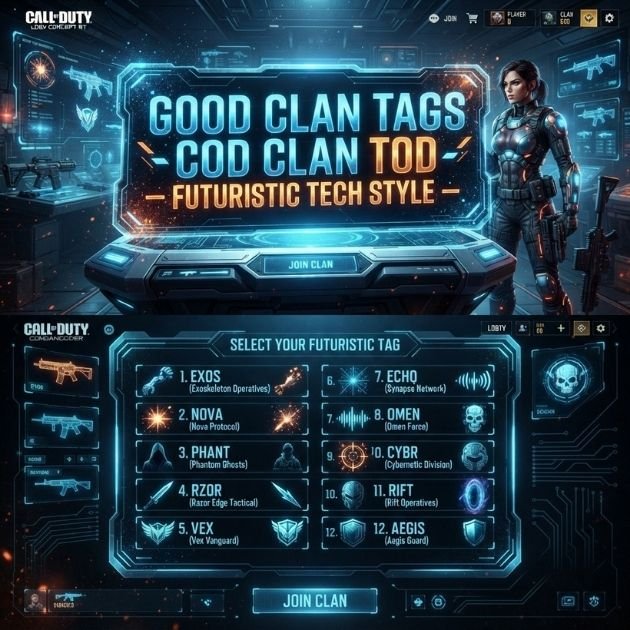 Good Clan Tags for COD – Futuristic Tech Style