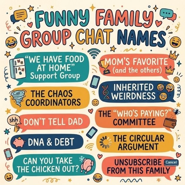 Funny Family Group Chat Names
