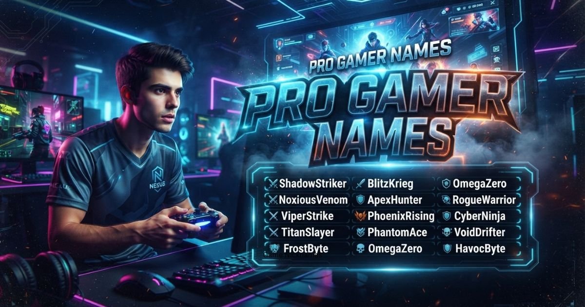 Pro Gamer Names
