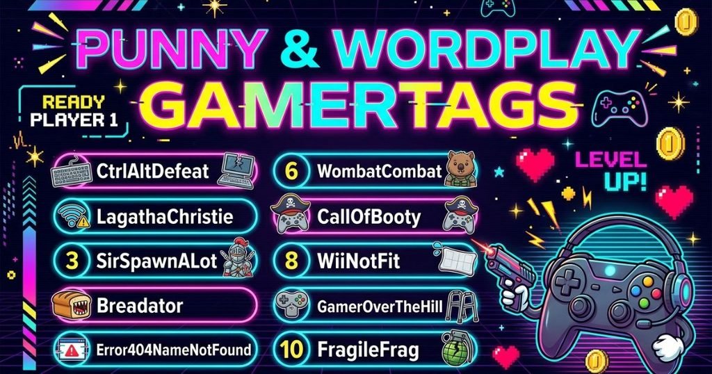 Punny & Wordplay Funny Gamertags