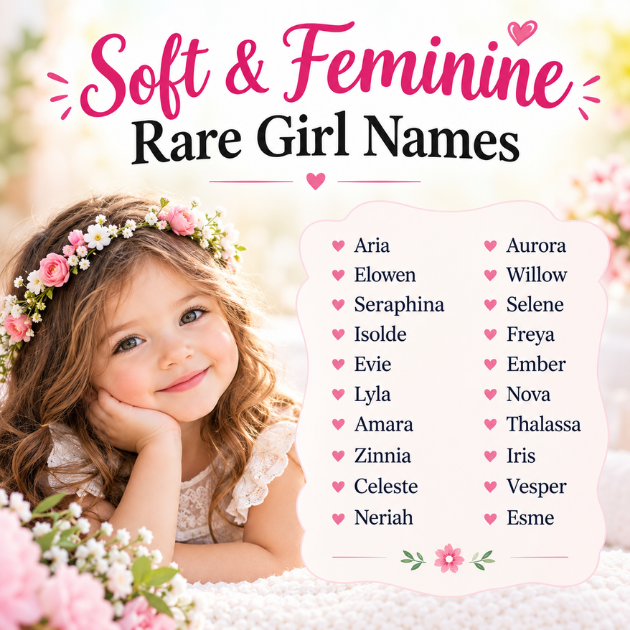 Soft & Feminine Rare Girl Names