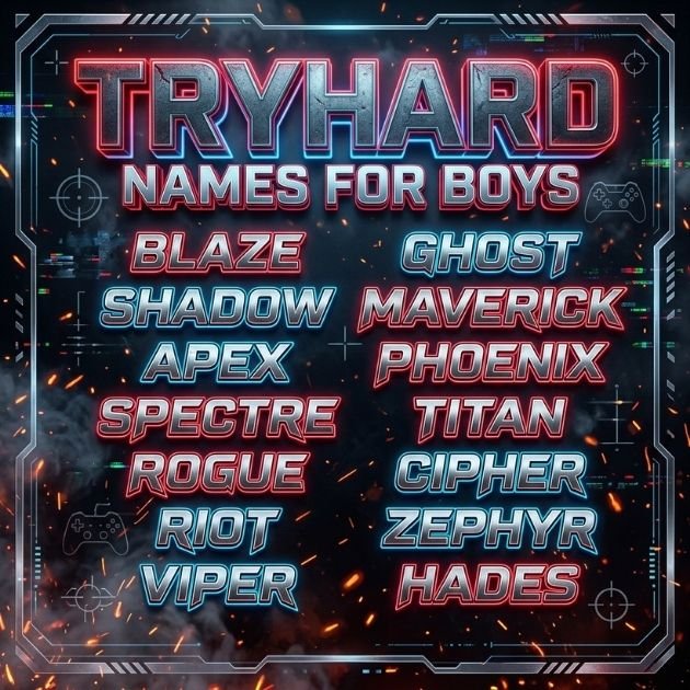 Tryhard Names For Boys
