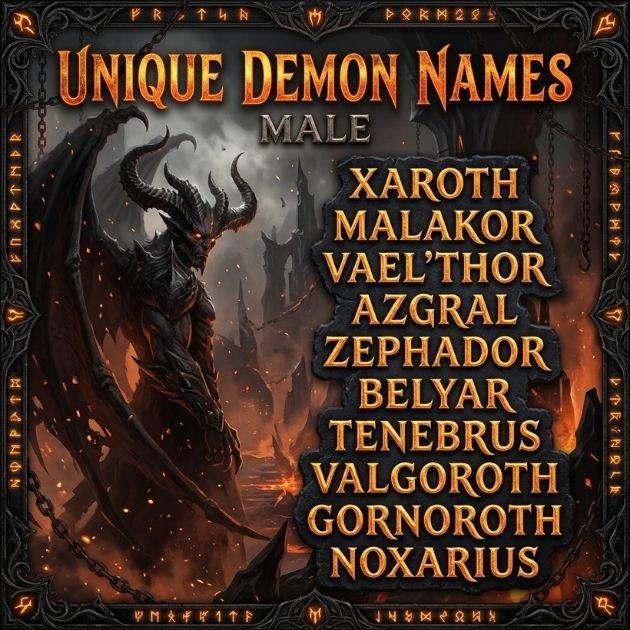 Unique Demon Names Male