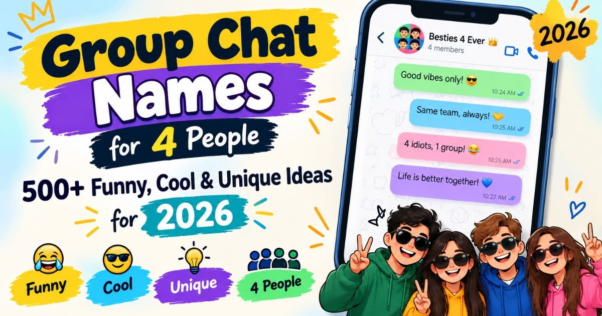 group chat names for 4 people