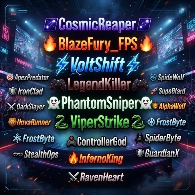 😎 Cool pro gamer names